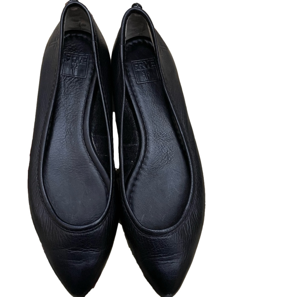 Frye Black Leather Flats